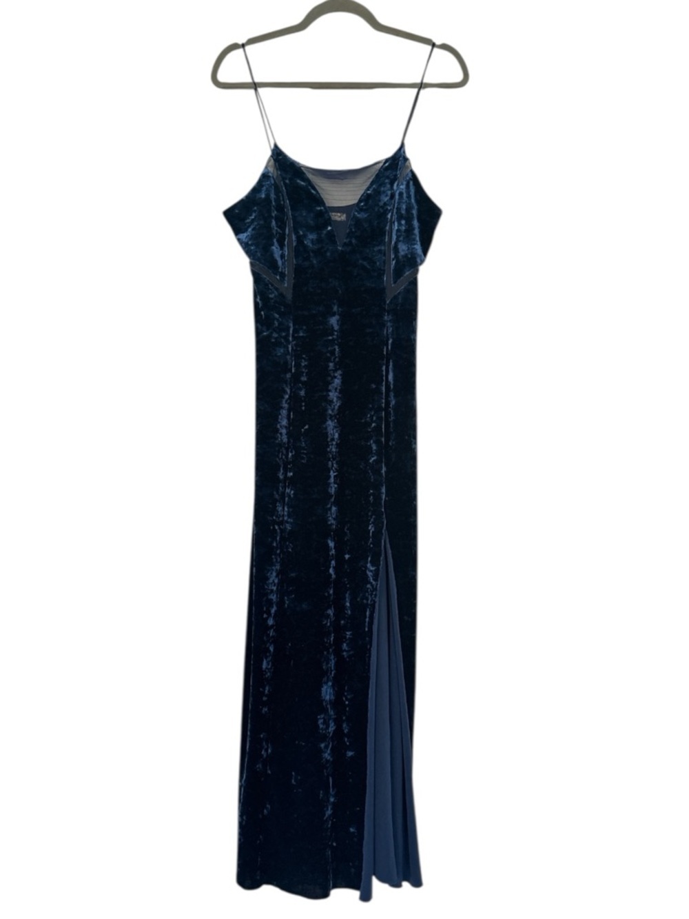 Intimately Free by Free People Moon Child Velvet Mesh Slit Maxi Dress Navy S - Picture 2 of 7